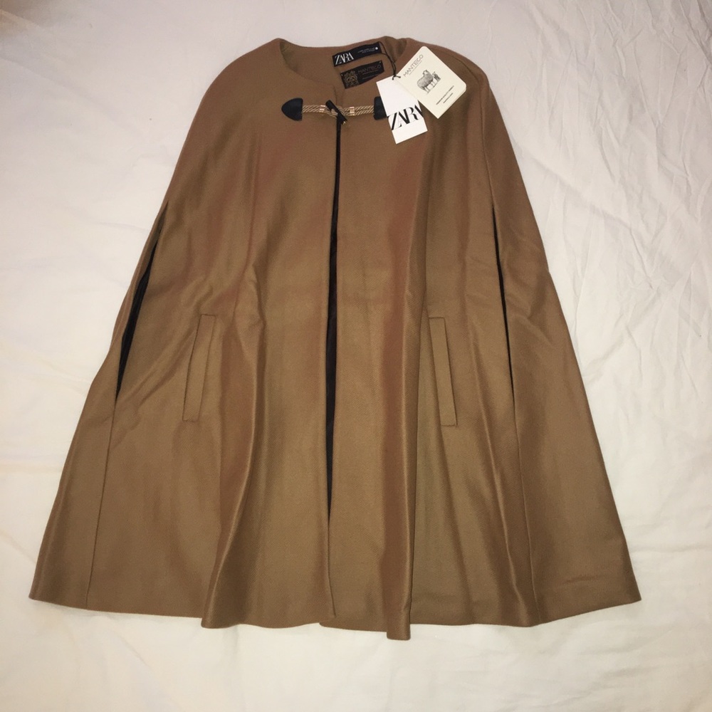 Zara Tan Cape Coat - Picture 10 of 10